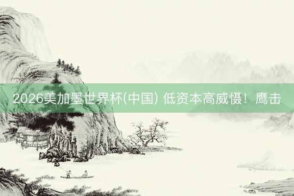 2026美加墨世界杯(中国) 低资本高威慑！鹰击