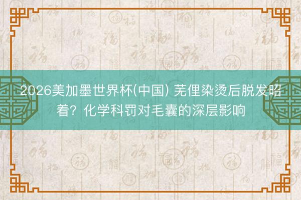 2026美加墨世界杯(中国) 芜俚染烫后脱发昭着?化学科罚对毛囊的深层影响