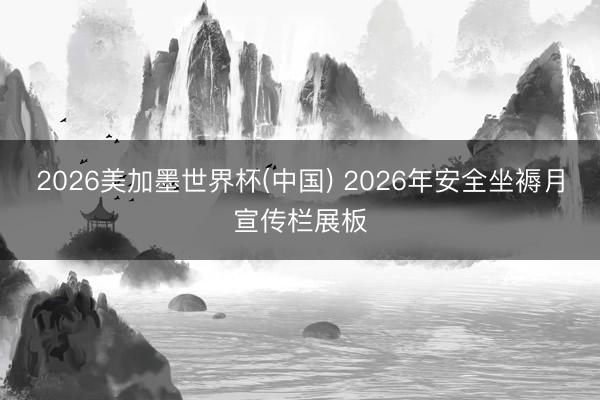 2026美加墨世界杯(中国) 2026年安全坐褥月宣传栏展板