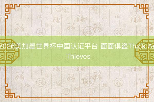 2026美加墨世界杯中国认证平台 面面俱盗Thick As Thieves