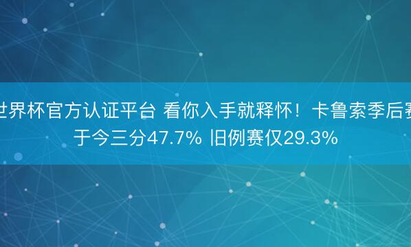 世界杯官方认证平台 看你入手就释怀！卡鲁索季后赛于今三分47