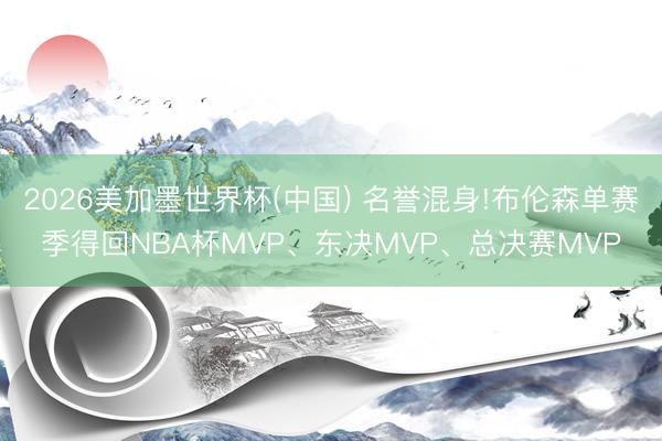 2026美加墨世界杯(中国) 名誉混身!布伦森单赛季得回NBA杯MVP、东决MVP、总决赛MVP
