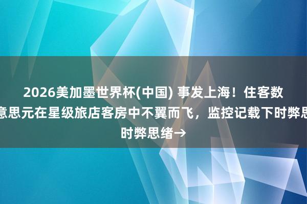 2026美加墨世界杯(中国) 事发上海!住客数千好意思元在星级旅店客房中不翼而飞,监控记载下时弊思绪→